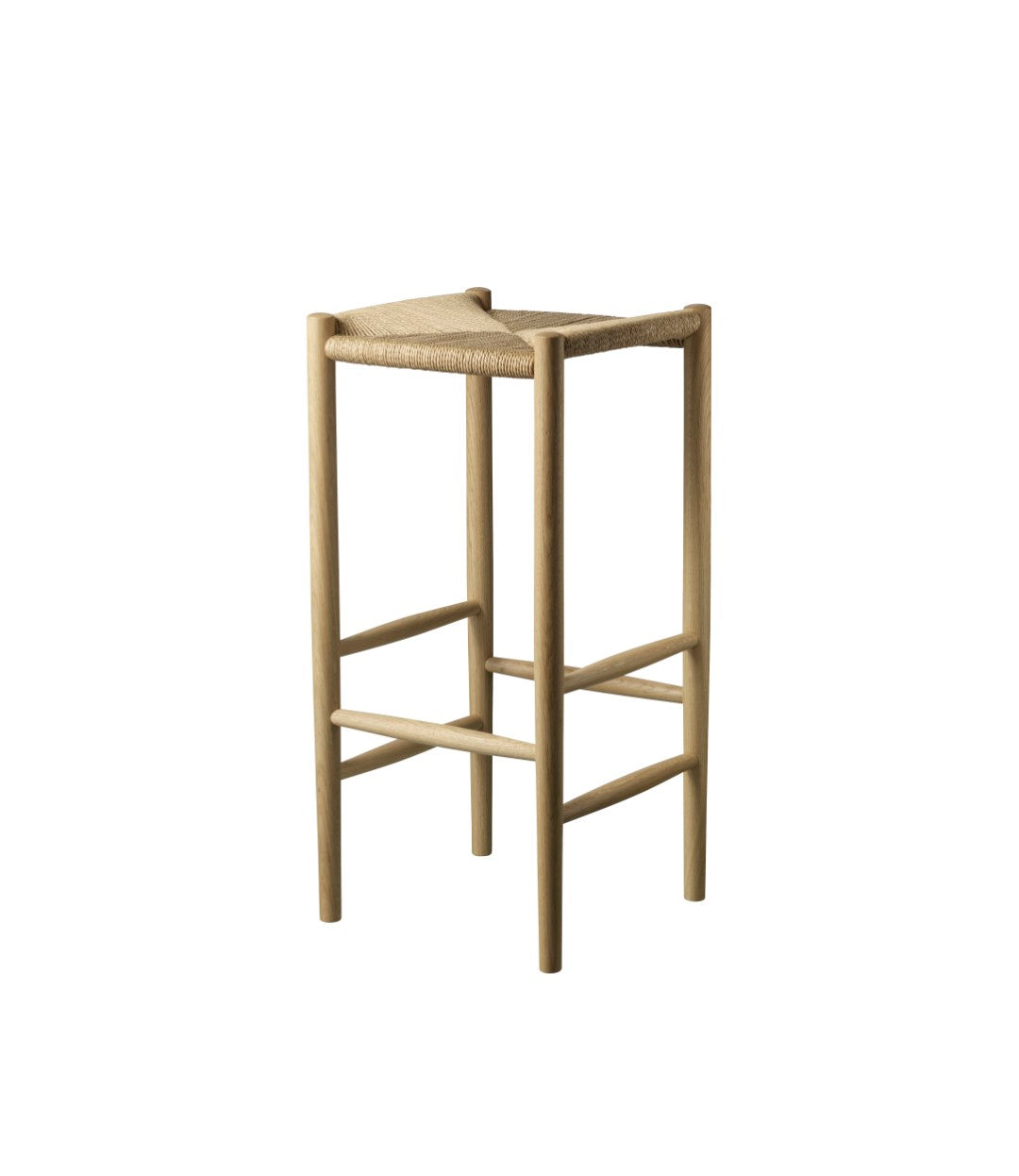 J164B - Bar stool squared - Oak