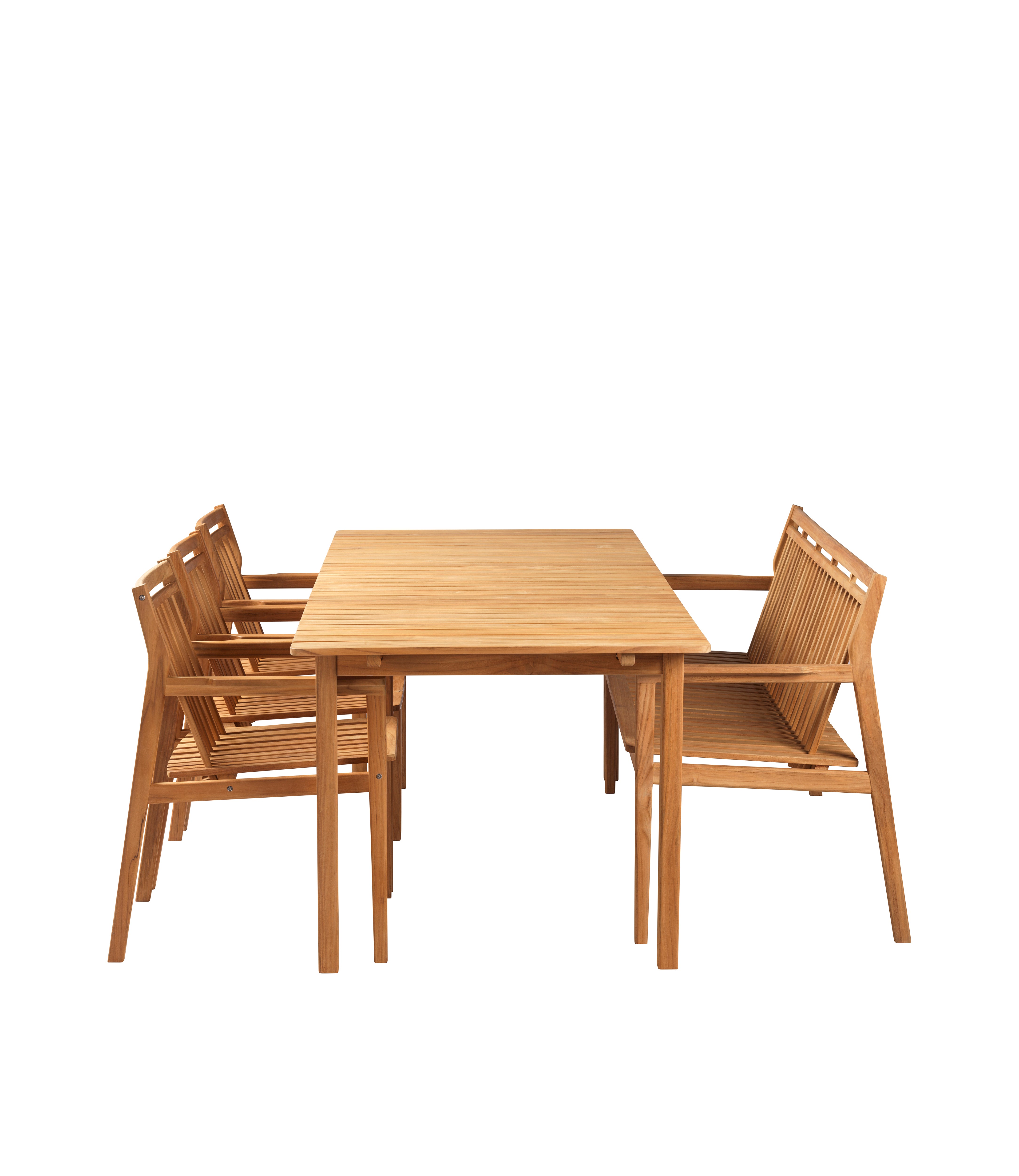 Sammen - Garden set w. bench w. backrest