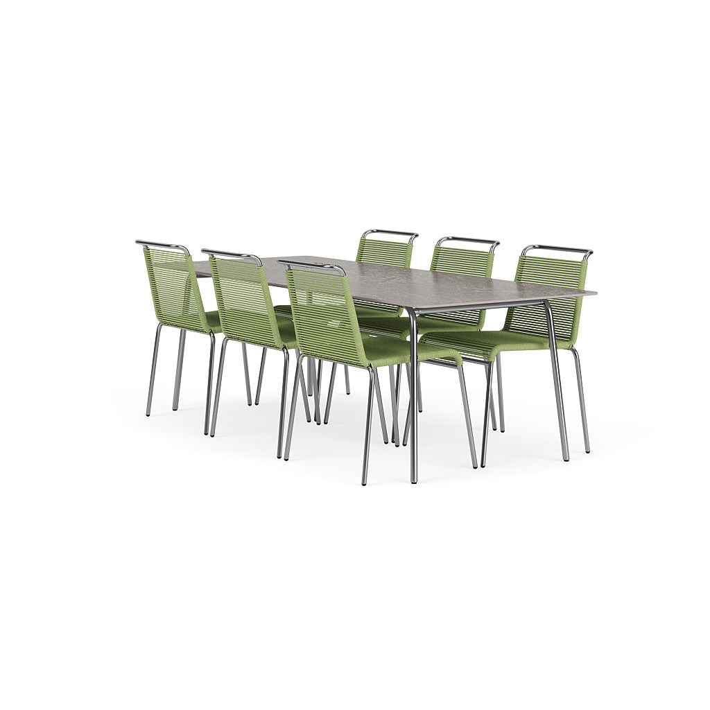 Teglgaard - Large Garden Set - Table 90x200/Green