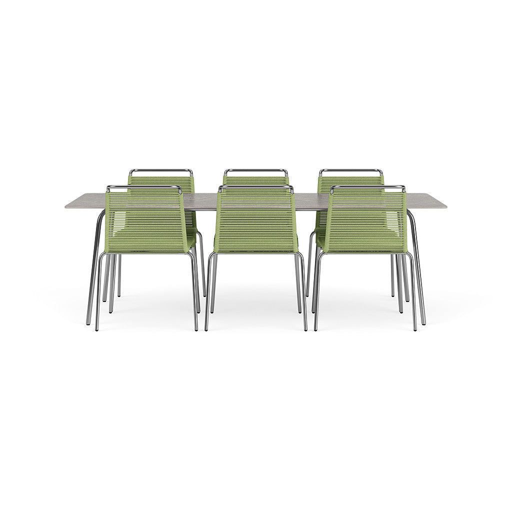 Teglgaard - Large Garden Set - Table 90x200/Green