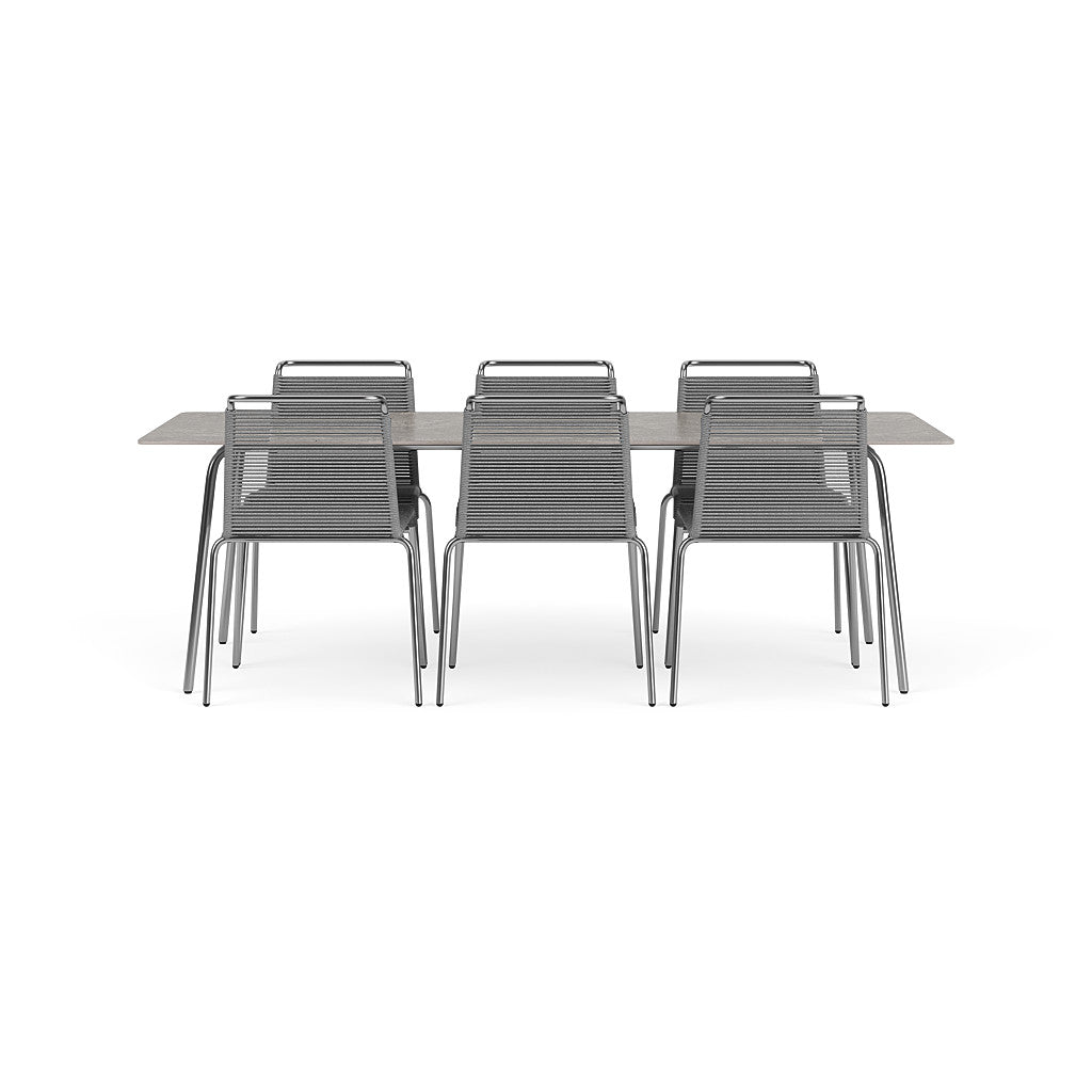 Teglgaard - Large Garden Set - Table 90x200/Grey