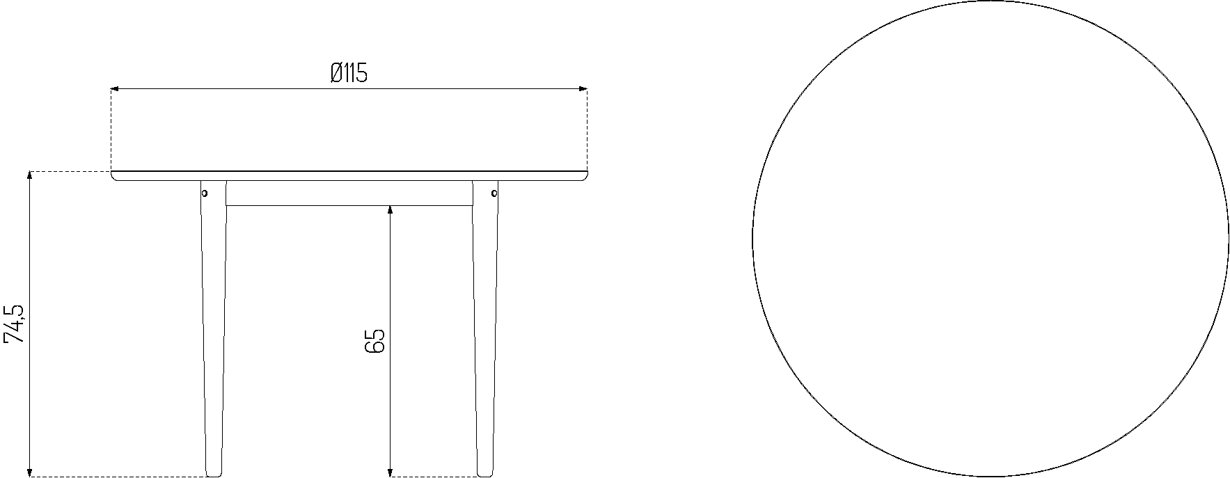 C62 Bjørk - Dining table - Oak