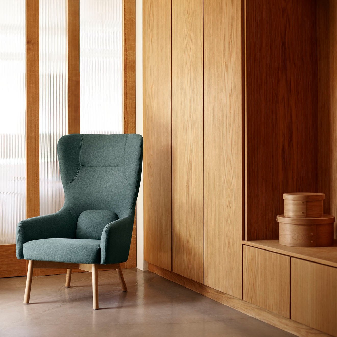 L35 Gesja - Wing chair - Oak - Green (32)