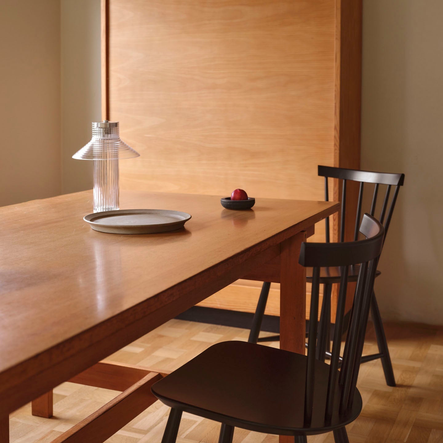 J46 - Chair - Beech - Jet Black