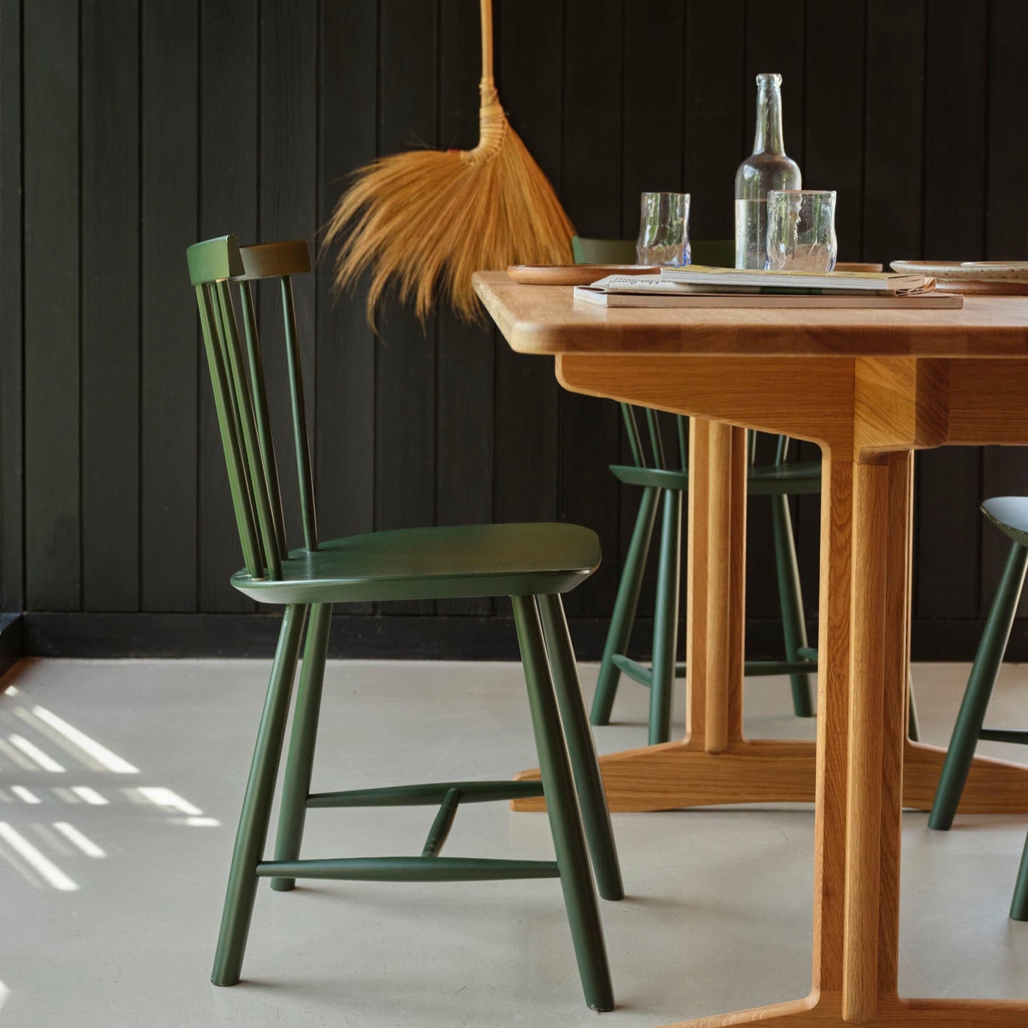 J46 - Stol - 2 stk - Bøg - Bottle Green