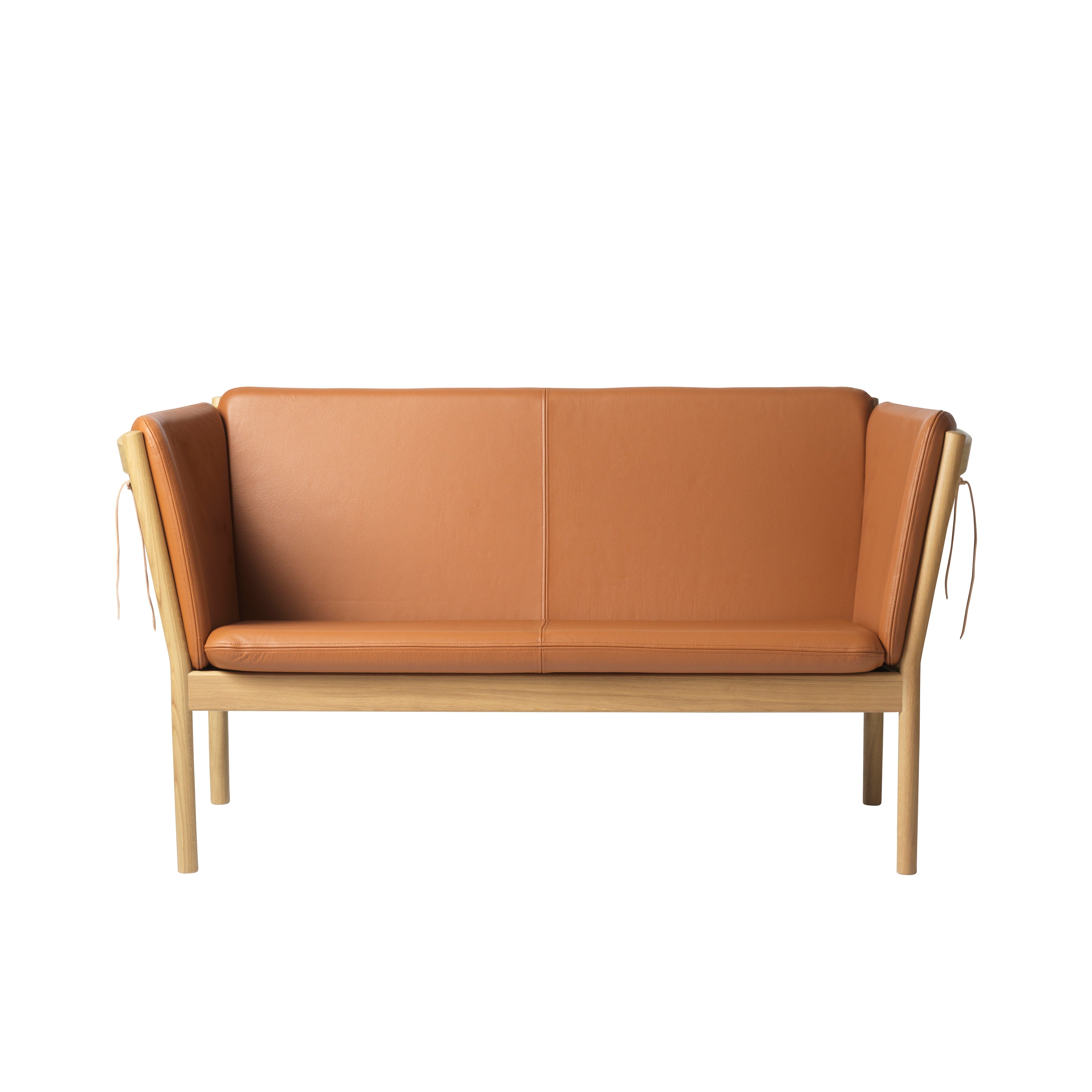 J148 2 pers. sofa i Eg Cognac Læder af Erik Ole Jørgensen