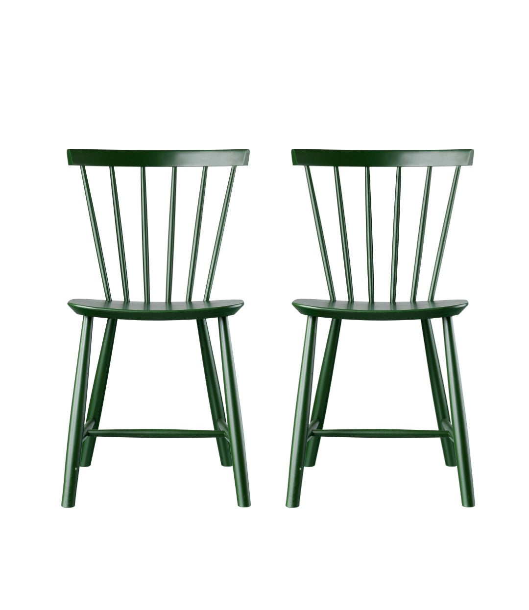 J46 Stol 2stk Bøg bottle green af Poul M. Volther