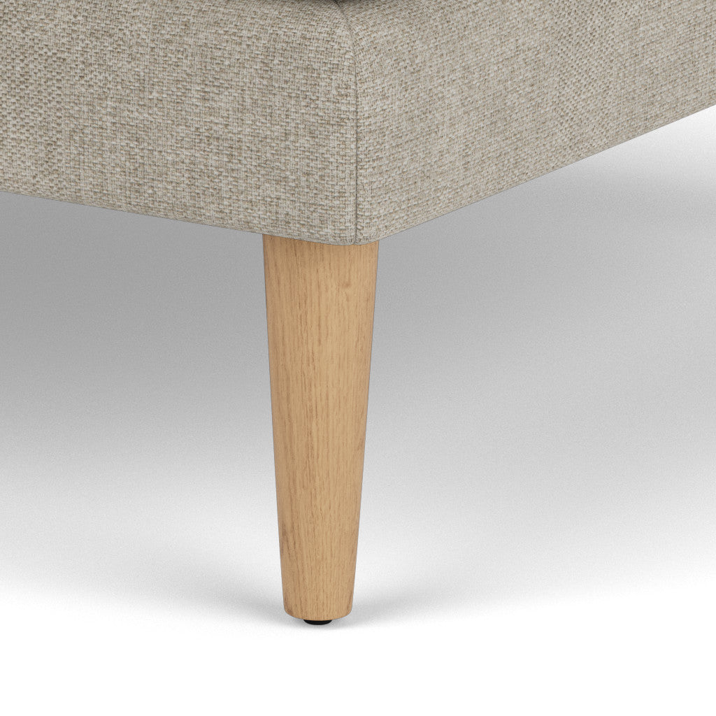 L42 Firhøj Puf 90 x 90 cm, Eg, Natur, Lakeret, Cosmo, Light Grey (30) - MTO af Unit10