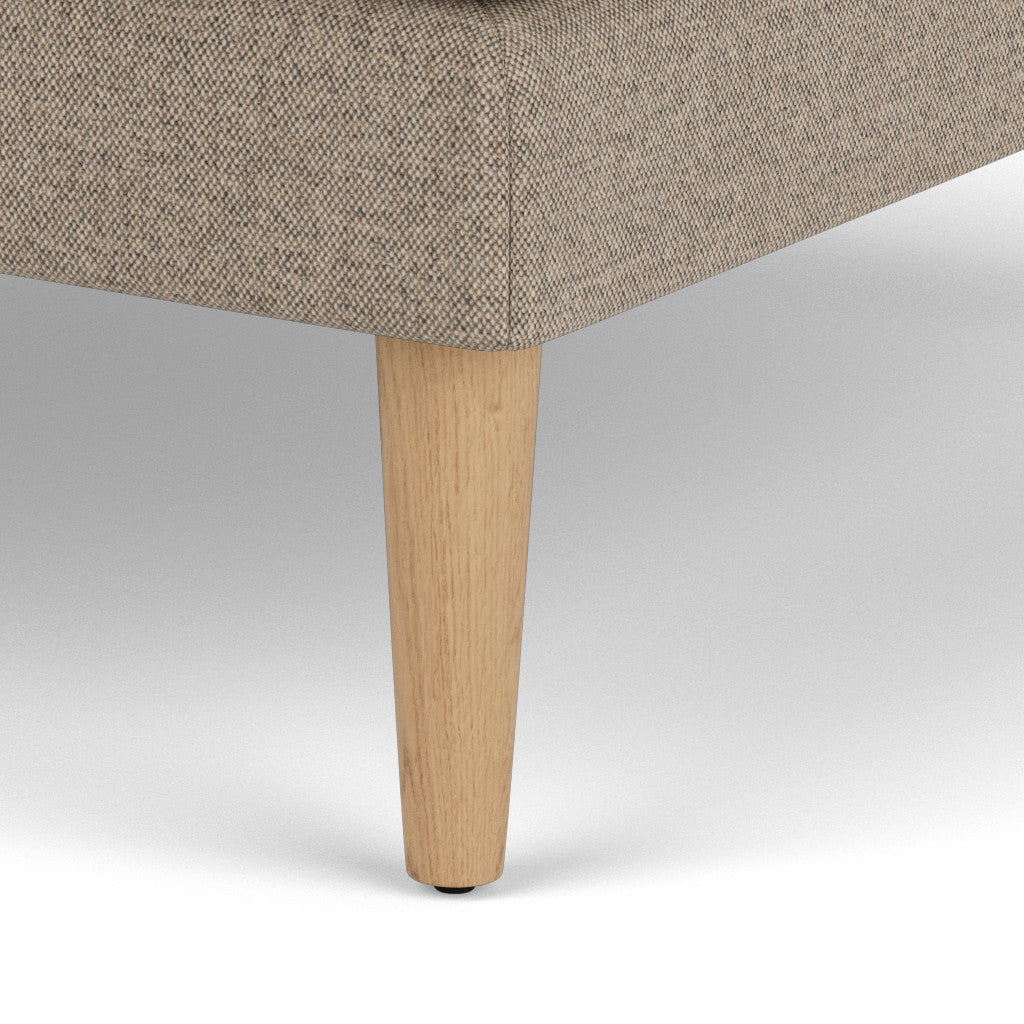 L42 Firhøj Puf 90 x 90 cm, Eg, Natur, Lakeret, MLF, Light Grey (02) - MTO af Unit10