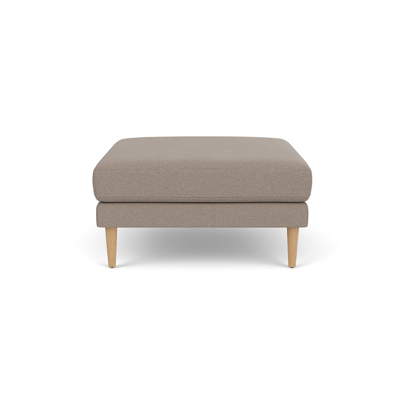 L42 Firhøj Puf 90 x 90 cm, Eg, Natur, Lakeret, Olbia, Stone (181) - MTO af Unit10