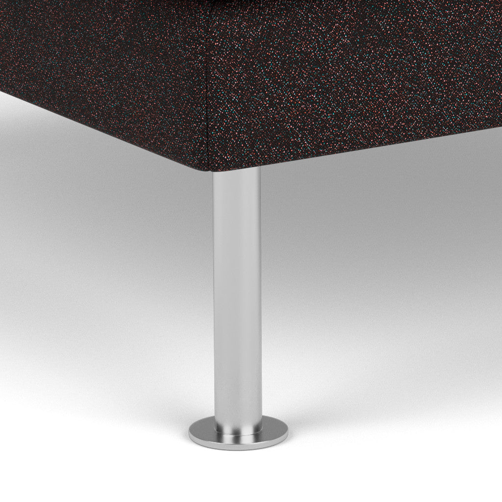 L42 - Firhøj - Puf 90 x 90 cm - Stål, Metal, Børstet, Bowen, Black-Brown (7030.21) - Unit10 - MTO