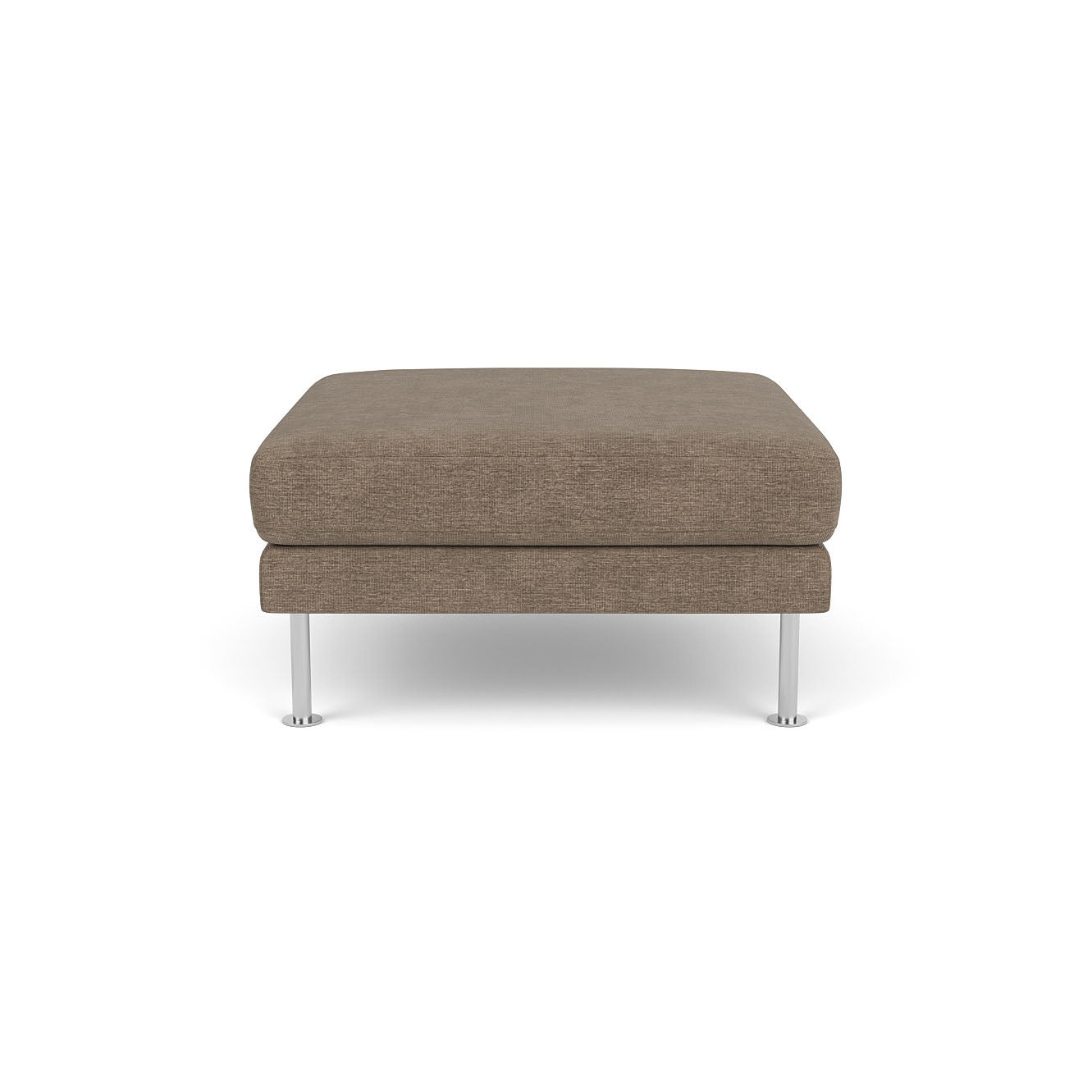 L42 - Firhøj - Puf 90 x 90 cm - Stål, Metal, Børstet, Tangent, Taupe (233) - Unit10 - MTO