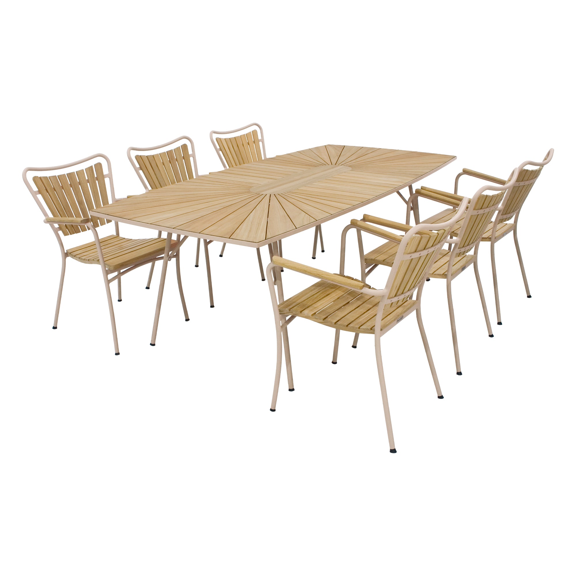 Marguerit Bord L 200 & 6 Stole