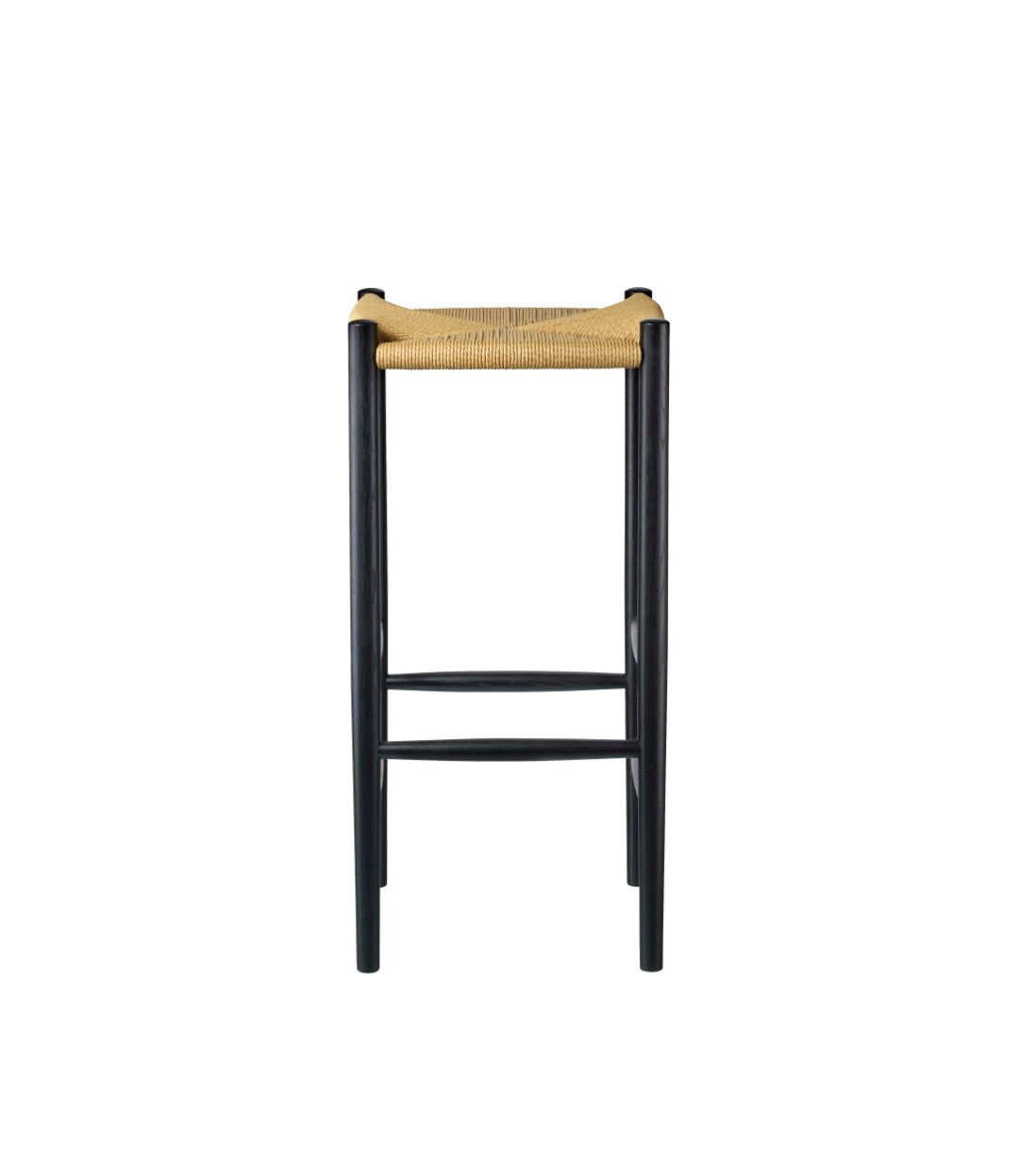 J164B - Bar stool squared - Oak - Jet Black