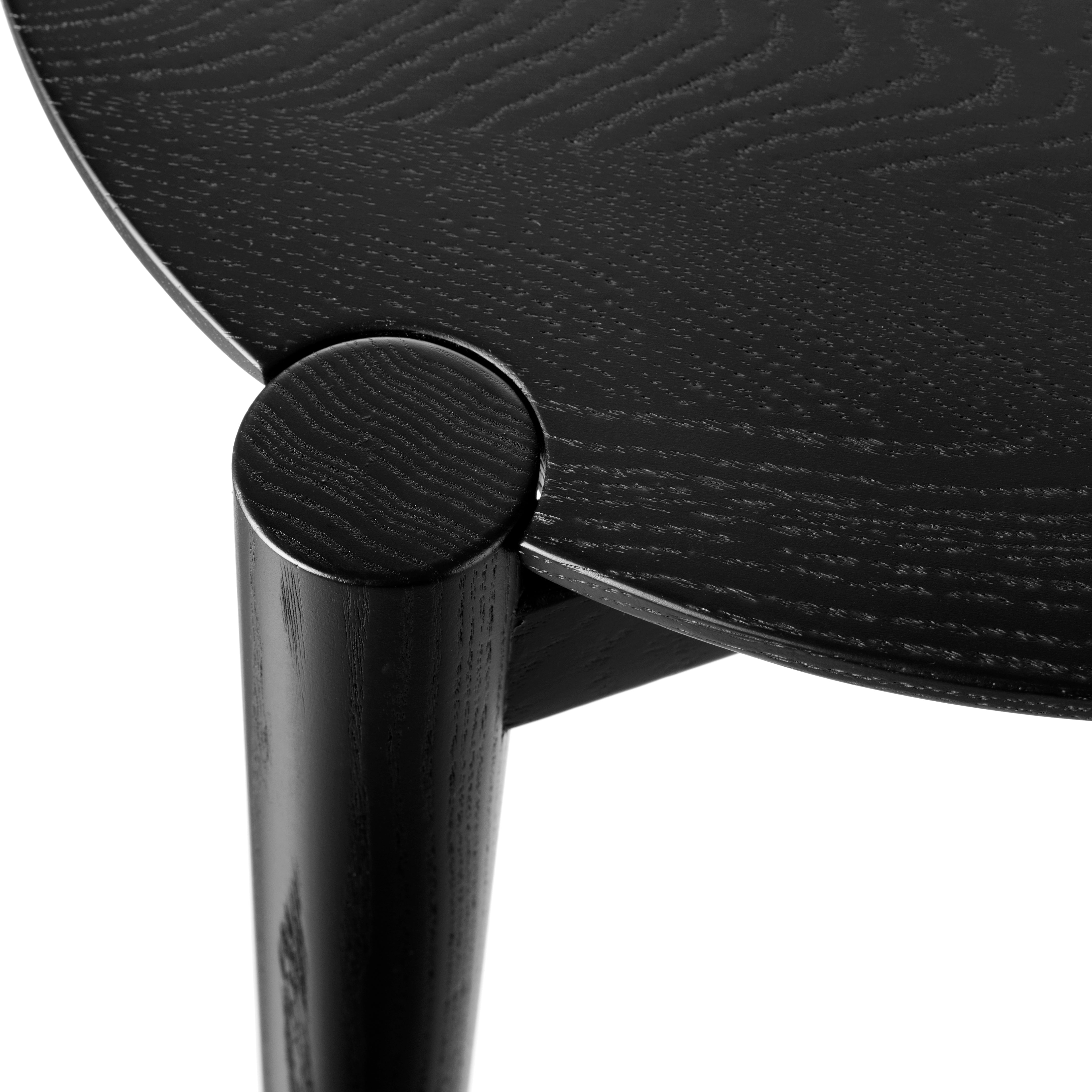 D102 Søs - Sofabord - Eg - Jet Black - Ø70