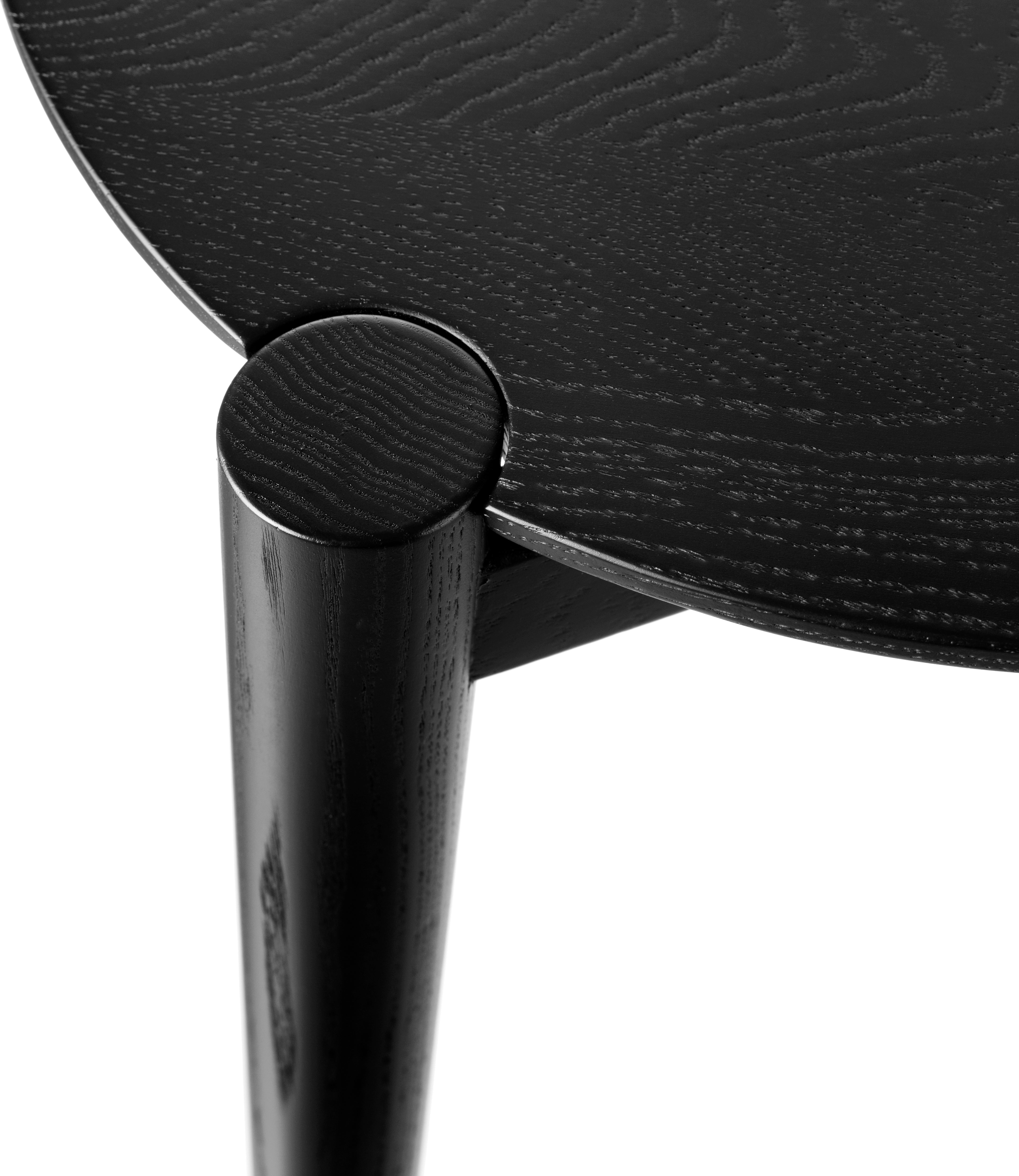 D102 Søs - Coffee table - Oak - Jet Black - Ø85