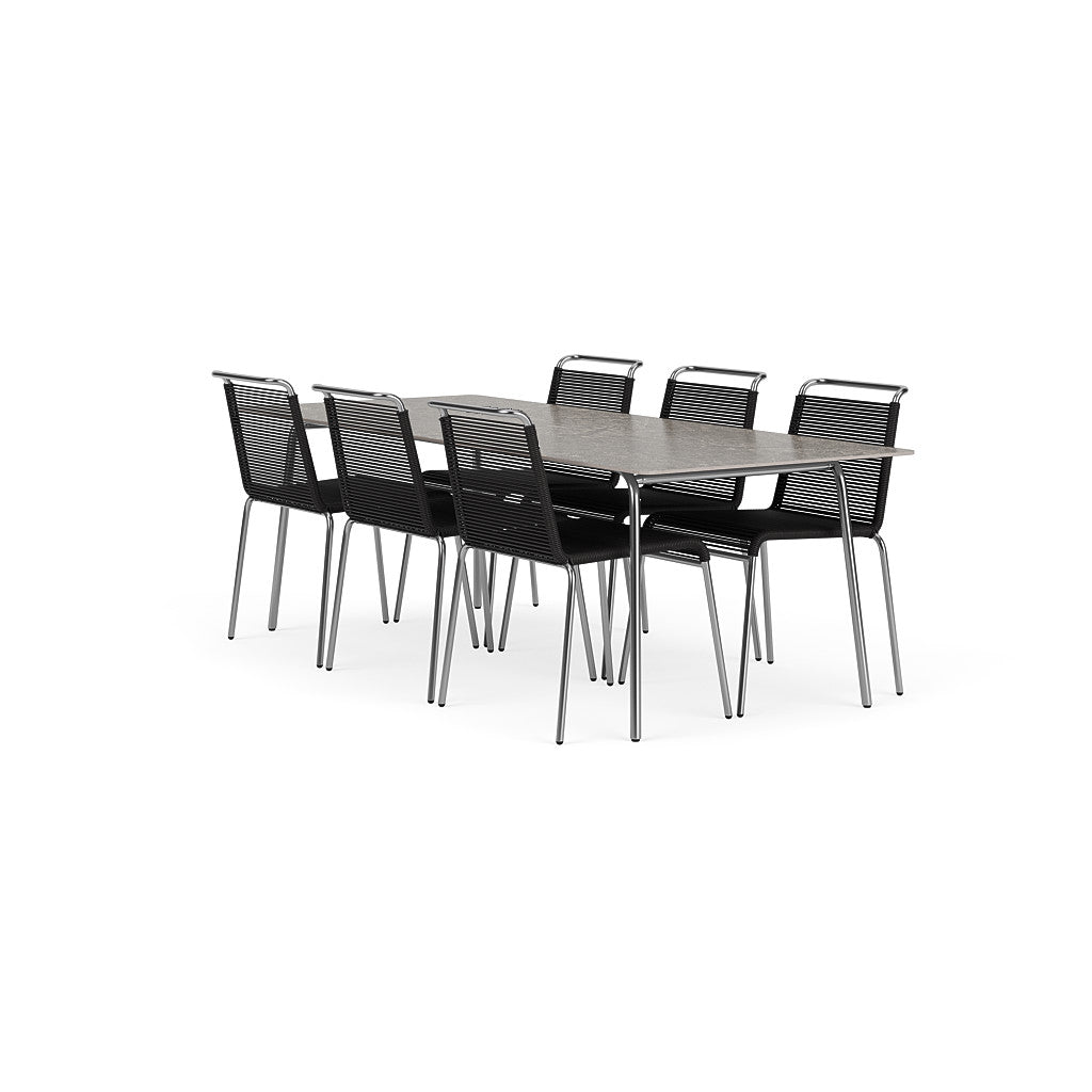 Teglgaard - Large Garden Set - Table 90x200/Black