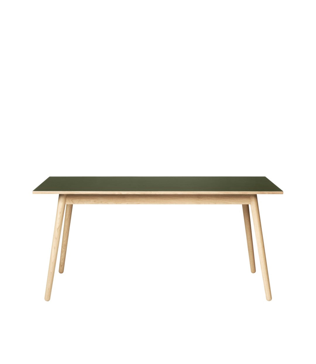 C35B Spisebord i Eg Linoleum Olive af Poul M. Volther