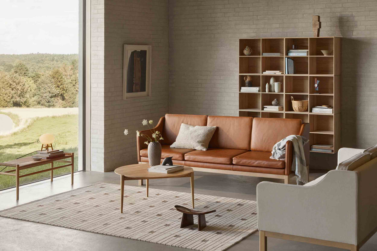 L43 MK46 - 3 pers. sofa - Cognac læder - Lifestyle 1