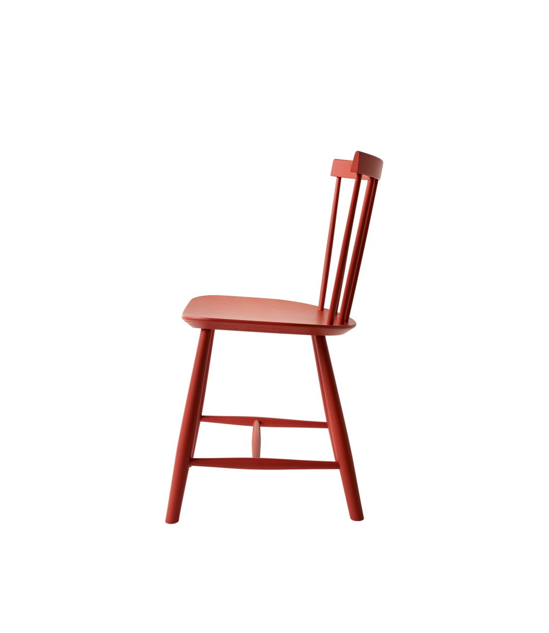 J46 Stol i Bøg Coral Red af Poul M. Volther