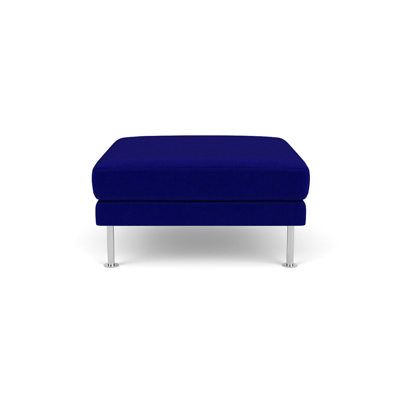 L42 - Firhøj - Puf 90 x 90 cm - Stål, Metal, Børstet, Ploegwool, Blue (43) - Unit10 - MTO